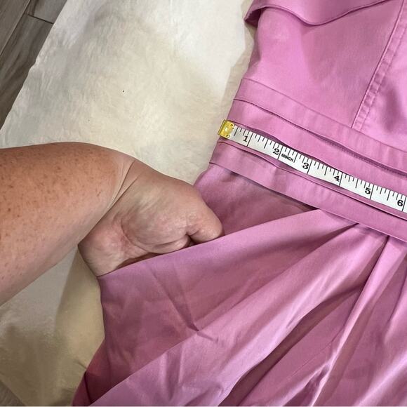 Jessica Simpson PINK size 12 Ruffle Bust Strapless Pleated Dress - Picture 9 of 10